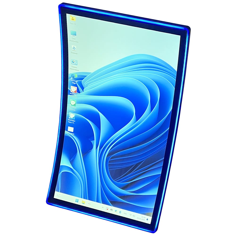 43″ მოღუნული სენსორული მონიტორი C, PCAP, 300 ნიტი, 1920 × 1080, LED განათება, შავი